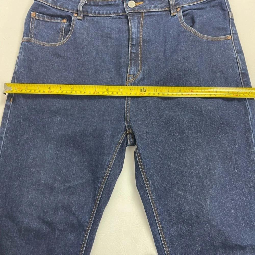 ASOS DESIGN Men’s Straight Leg Jeans Dark Wash Stretch Denim 34x32